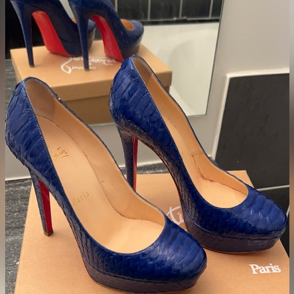 Authentic Christian Louboutin Snakeskin Print - Picture 7 of 7